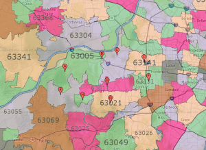 Zip code map